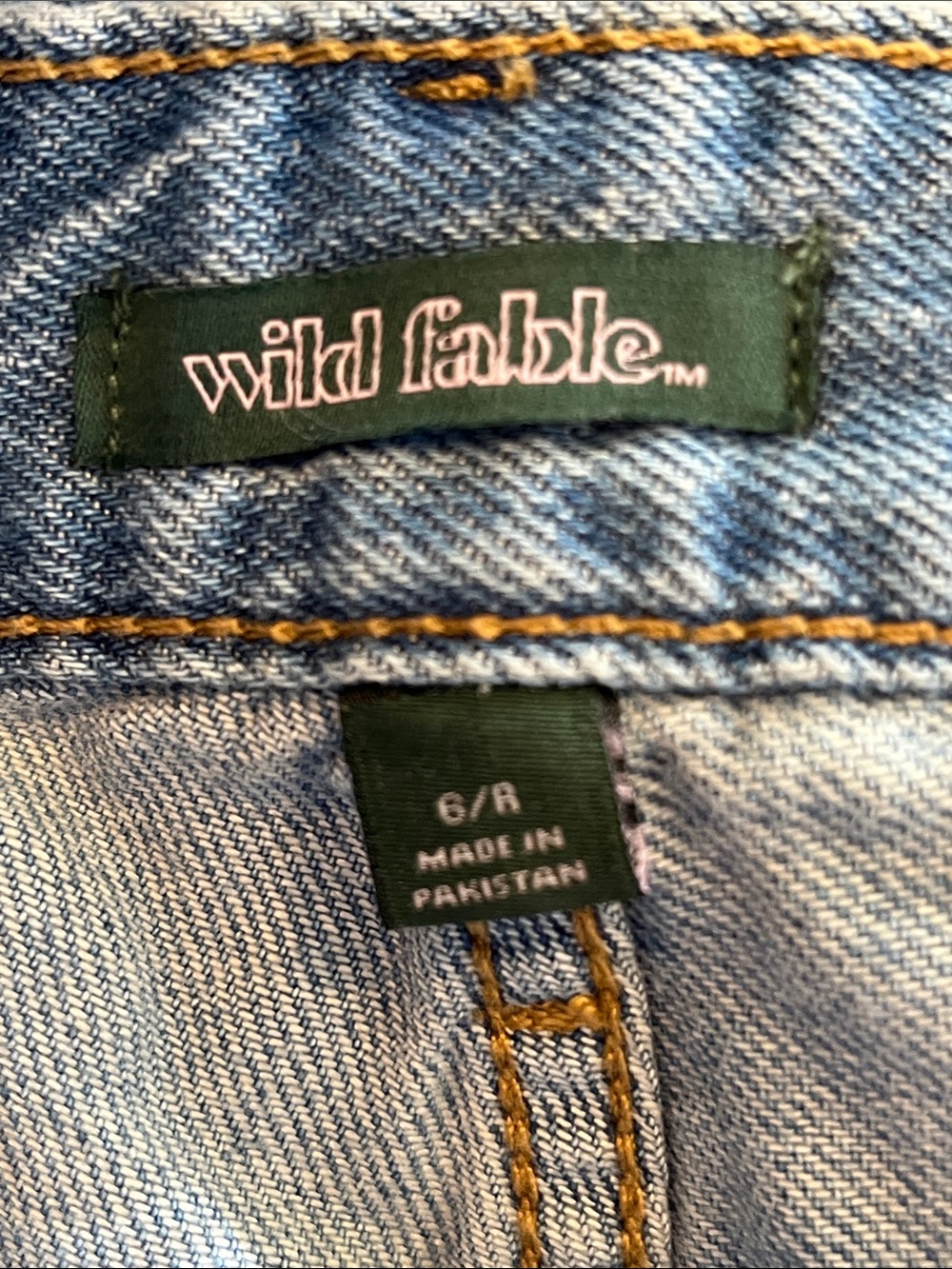 🧋NWT Wild Fable Rigid Denim Mid Rise Cargo Jeans Size 6 | 31" Inseam carpenter - Picture 9 of 12
